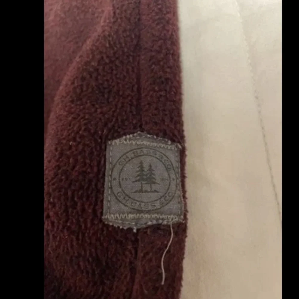 GH Bass And Co Mens XXL Pullover Fleece 3 Button Front Soft Long Sleeve Burgundy